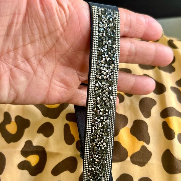 RARE Victoria's‎ Secret Very Sexy Satin Palm Leaf Shine Strap Bustier Bra 32DD - Picture 12 of 17